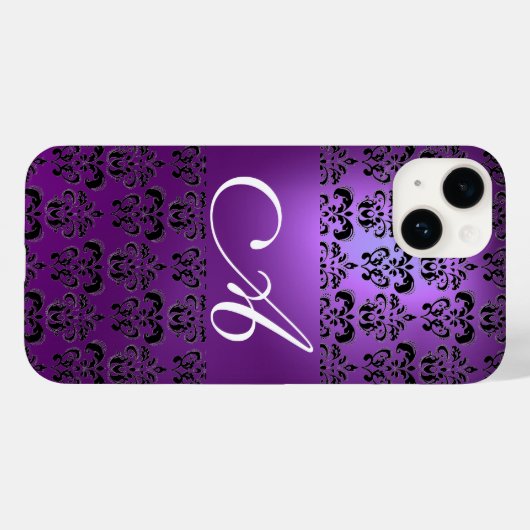 COQUES Case-Mate iPhone ÉLÉGANT MONOGRAM DE DOMMASQUES NOIR (Verso (horizontal))