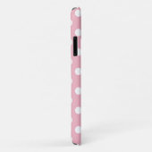 Coques Case-Mate iPhone Élégant Monogram Trio Pois rose (Dos/Droite)