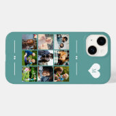 Coques Case-Mate iPhone Élégant monogramme 9 photo collage (Verso (horizontal))