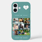 Coques Case-Mate iPhone Élégant monogramme 9 photo collage (Verso)