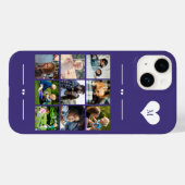 Coques Case-Mate iPhone Élégant monogramme 9 photo collage (Verso (horizontal))