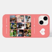 Coques Case-Mate iPhone Élégant monogramme 9 photo collage (Verso (horizontal))