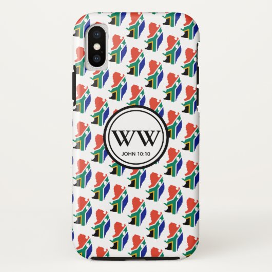 Coques Case-Mate iPhone Élégant Monogramme AFRIQUE DU SUD Vie Abondante (Dos)