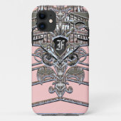 Coques Case-Mate iPhone Élégant Monogramme Art Déco (Dos)