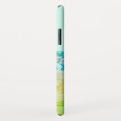 Coques Case-Mate iPhone Élégant Monogramme Avec Painé Printemps Vert Flora (Dos/Droite)