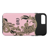 Coques Case-Mate iPhone Élégant Monogramme Chic Annoncé (Dos (Horizontal))