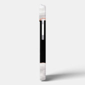 Coques Case-Mate iPhone Élégant Monogramme d'Agate Or Rose Blanche (Verso / Gauche)