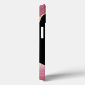 Coques Case-Mate iPhone Élégant Monogramme d'agate rose or (Verso / Droite)