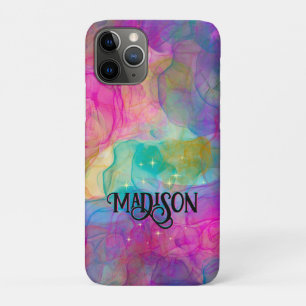 Case-Mate iPhone Case Élégant monogramme d'art en marbre coloré