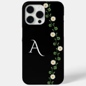Coques Case-Mate iPhone Élégant monogramme de marguerite florale (Verso)