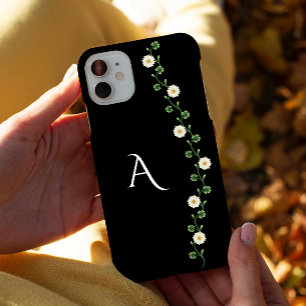 Coque iPhone 15 Pro Max Élégant monogramme de marguerite florale