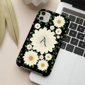 Coques Case-Mate iPhone Élégant monogramme de marguerite florale