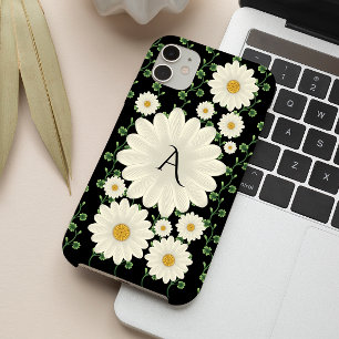 Coque Pour iPhone 15 Élégant monogramme de marguerite florale