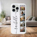 Coque iPhone 15 Pro Max Élégant Monogramme de script Personnalisé Photo Co<br><div class="desc">Élégant Script Monogramme Photo personnalisée coque iphone de collage</div>