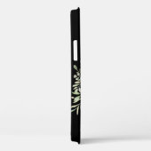 Coques Case-Mate iPhone Élégant Monogramme d'or noir moderne (Verso / Droite)