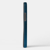 Coques Case-Mate iPhone Élégant Monogramme en métal brossé aux Faux Bleues (Verso / Droite)