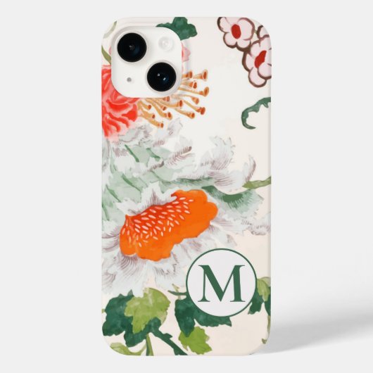 Coques Case-Mate iPhone Élégant Monogramme Floral (Verso)
