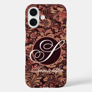 Coques iPhone 16 Élégant Monogramme Floral