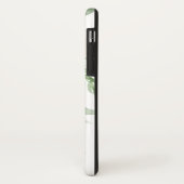 Coques Case-Mate iPhone Élégant Monogramme floral blanc et vert (Dos/Gauche)