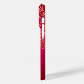 Coques Case-Mate iPhone Élégant Monogramme Hot Pink et Gold Mandala (Verso / Gauche)