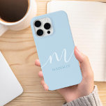 Coque iPhone 15 Pro Max Élégant monogramme initial minimaliste<br><div class="desc">Élégant Script Minimaliste Moderne Monogramme Téléphone Case. Créez votre propre coque iphone personnalisé avec un nom initial personnalisé.</div>