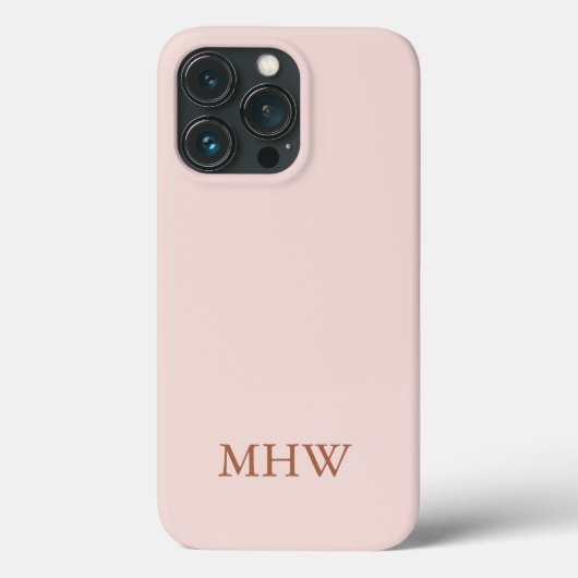 Coques Case-Mate iPhone Élégant monogramme initiales chic rose chic (Verso)