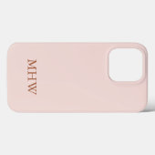 Coques Case-Mate iPhone Élégant monogramme initiales chic rose chic (Verso (horizontal))