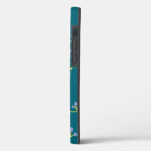 Coques Case-Mate iPhone Élégant monogramme lilas jaune motif (Verso / Gauche)