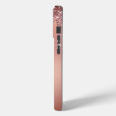 Coques Case-Mate iPhone Élégant Monogramme minimal Rose Parties scintillan (Verso / Gauche)