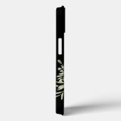 Coques Case-Mate iPhone Élégant Monogramme Moderne en Or sur Fond Noir ave (Verso / Droite)