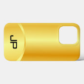 Coques Case-Mate iPhone Elégant Monogramme moderne personnalisé (Verso (horizontal))