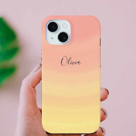 Coques Case-Mate iPhone Élégant Monogramme moderne rose tendance