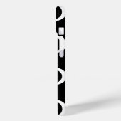 Coques Case-Mate iPhone Élégant Monogramme Motif noir et blanc (Verso / Gauche)