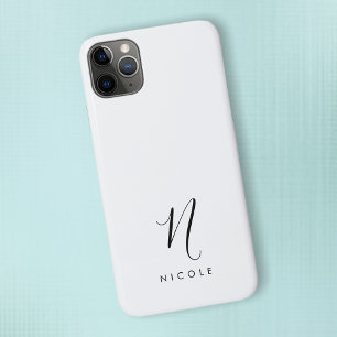 Case-Mate iPhone Case Élégant Monogramme noir et blanc