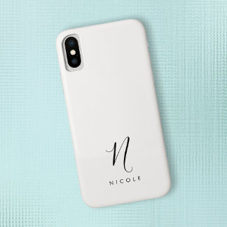 Case-Mate iPhone Case Élégant Monogramme noir et blanc