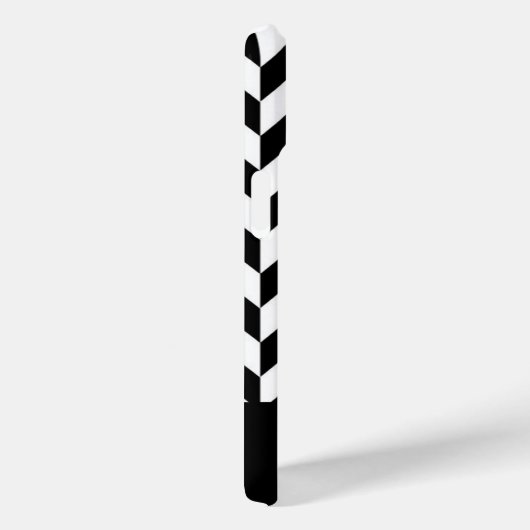 Coques Case-Mate iPhone Élégant Monogramme noir et blanc (Verso / Droite)