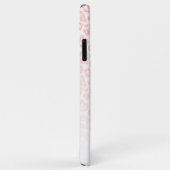 Coques Case-Mate iPhone Élégant Monogramme Nom du script Leopard rose Ombr (Dos/Droite)