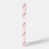Coques Case-Mate iPhone Élégant Monogramme Nom initial Rose Personnalisé (Verso / Droite)
