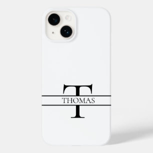 Coque Pour iPhone 14 Élégant Monogramme Personnalisé Nom Personnalisé