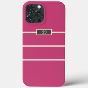 Case-Mate iPhone Case Élégant Monogramme Personnalisé Rose Foncé
