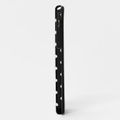 Coques Case-Mate iPhone Élégant monogramme pois noir et blanc (Dos/Gauche)