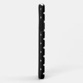 Coques Case-Mate iPhone Élégant monogramme pois noir et blanc (Dos/Droite)
