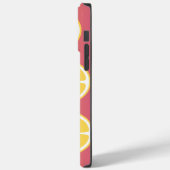 Coques Case-Mate iPhone Élégant Monogramme rose et jaune (Verso / Gauche)