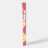 Coques Case-Mate iPhone Élégant Monogramme rose et jaune (Verso / Gauche)