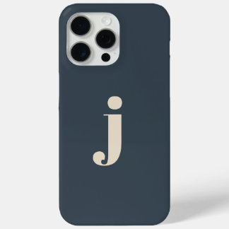 Coque iPhone 15 Pro Max Élégant Monogramme Sage Green