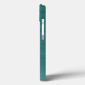Coques Case-Mate iPhone Élégant Monogramme vert brossé métal (Verso / Gauche)