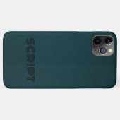 Coques Case-Mate iPhone Élégant Monogramme vert foncé Script (Dos (Horizontal))