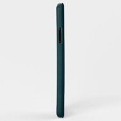 Coques Case-Mate iPhone Élégant Monogramme vert foncé Script (Dos/Droite)