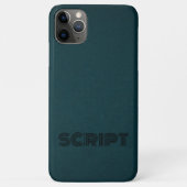 Coques Case-Mate iPhone Élégant Monogramme vert foncé Script (Dos)