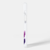 Coques Case-Mate iPhone Élégant monogramme violet personnalisé (Verso / Gauche)